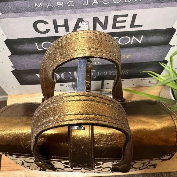 COACH Hampton 1498 Vintage Special Edition Fall ‘04 Bronze Suede Leather Satchel - Picture 11 of 15